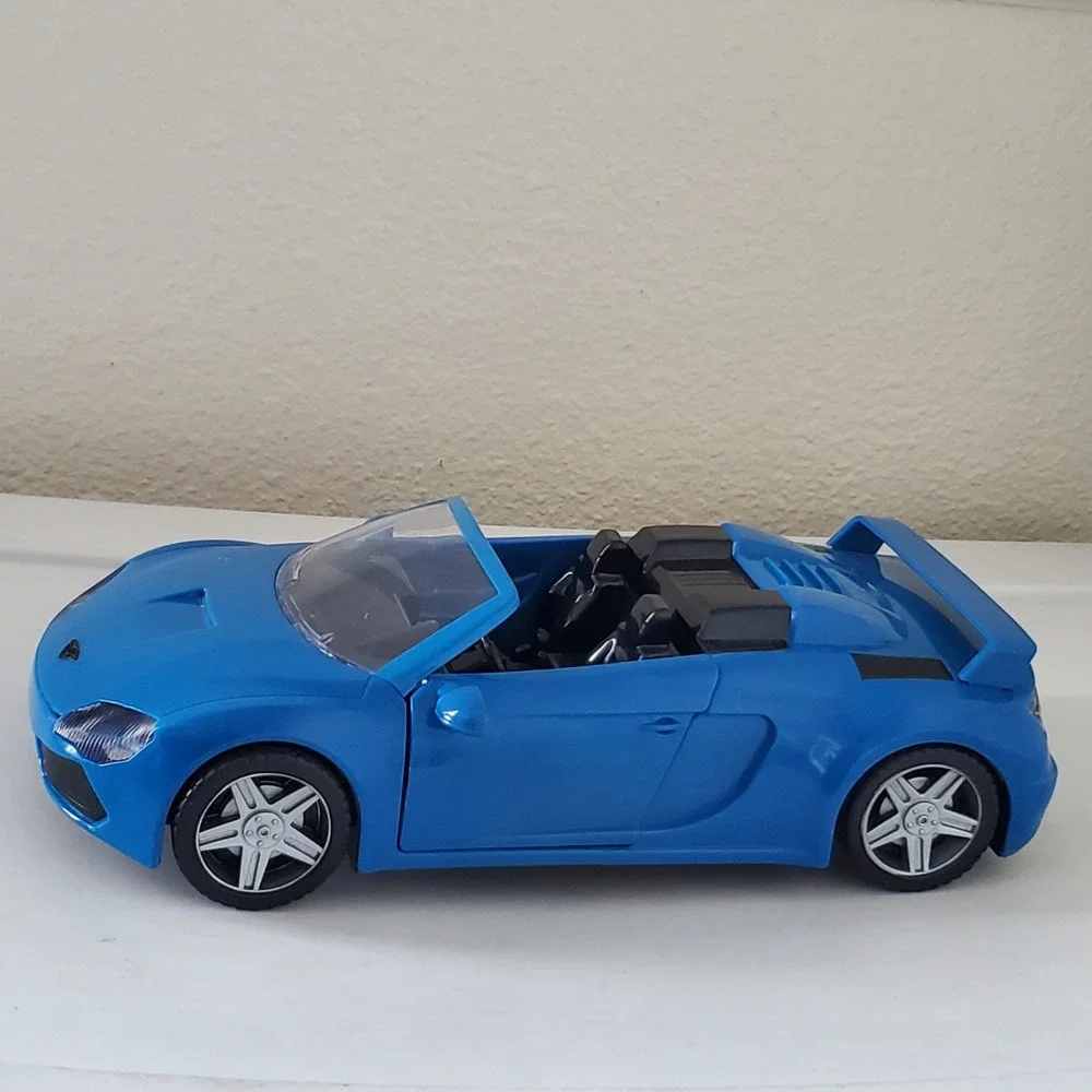 Driven by Battat Blue Convertible Sports Car Toy Vehicle DRI-V3N License Plate